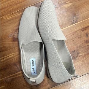 Steve Madden Cream Slip-On Loafers
